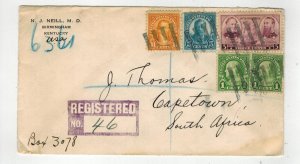 1937 BIRMINGHAM KENTUCKY FOREIGN DESTINATION TO CAPETOWN SOUTH AFRICA