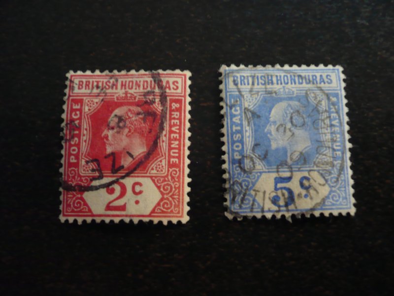 Stamps - British Honduras - Scott# 72-73 - Used Part Set of 2 Stamps