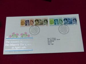 Great Britain First Day Cover 1986 60th Birthday of the Queen bureau cancel