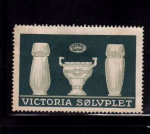 Danish Advertising Stamp - Astra Brand, Victoria Silver Spot Store