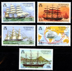 GUERNSEY 1988- Voyage of the Golden Spur MNH set # 367-371