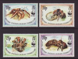 British Indian Ocean Territory 132-135 Coconut Crabs MNH VF