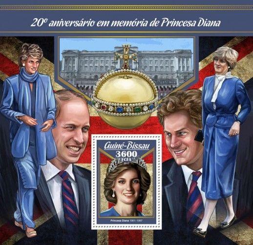 Princess Diana Royal Family Great Britain Guinea-Bissau MNH stamp set