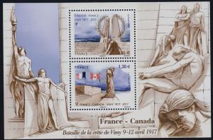 France 5216 MNH Vimy Ridge Memorial, Flags