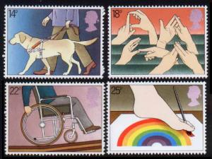 Great Britain ~ #937-940 ~ Intl Disabled Year ~ MNH Set