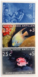 NETHERLANDS ANTILLES B48-50 MH SCV $5.00 BIN $3.00 MARINE LIFE