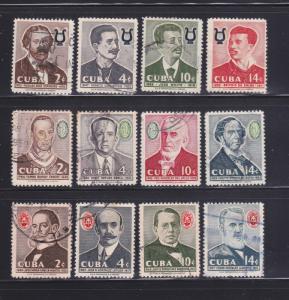 Cuba 595-606 Set U Famous People