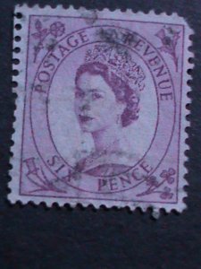 ​GREAT BRITAIN-1952 SC#299-301 QUEEN ELIZABETH II  FANCY CANCEL  71 YEARS OLD