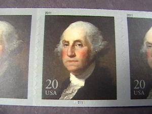 U.S.# 4512-MINT/NH-PLATE # COIL STRIP OF 5(P#11111)--WASHINGTON--2011