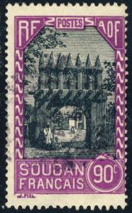 SOUDAN FRANÇAIS - ca.1940 Yv.115/Mi.83 90c lilac & black - V.F. Used