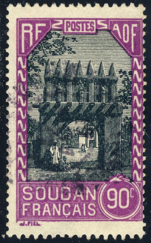 SOUDAN FRANÇAIS - ca.1940 Yv.115/Mi.83 90c lilac & black - V.F. Used