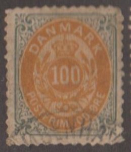 Denmark Scott #52b Stamp - Used Single