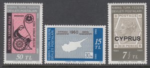 Turkish Republic of Northern Cyprus 90-92 MNH VF