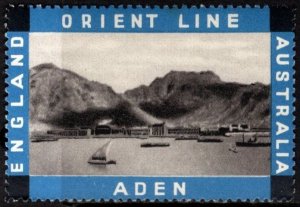 1930's Australia Poster Stamp The Orient Steam Navigation Company Aden