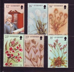 Guernsey Sc  394-9 1988 Flora Sarniansis stamp set mint NH