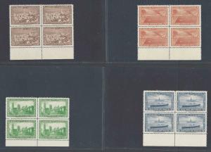 1947 Set Of 10 Mint Blocks Of 4 Of New York Landmarks Cinderellas See Story