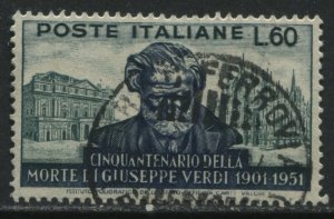 Italy 1951 Verdi death anniversary 60 lire used