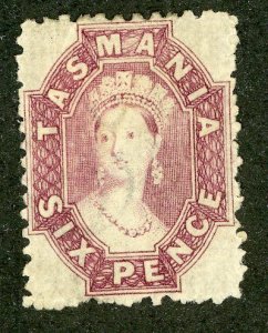 4893 BCX  1864 Tasmania Sc.# 32g used cv $52.50 ( Offers welcome )