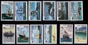 Cocos Islands 1976 SC# 20-31 Ships MNH-OG E90