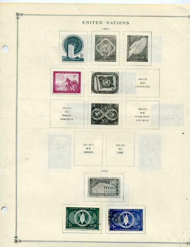 Scott Intl Stamp Album T-U countries 129 pages + 15 stamps. Good condition 1212.