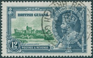 British Guiana 1935 12c green & indigo Jubilee SG303 used