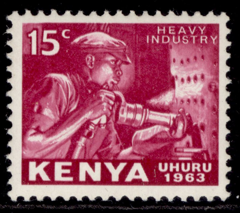 KENYA QEII SG3, 3c magenta, NH MINT.