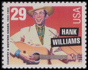 US 2771 Country & Western Singer Hank Williams 29c single MNH 1993