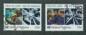 U.N. New York Scott 497-498 VF Used