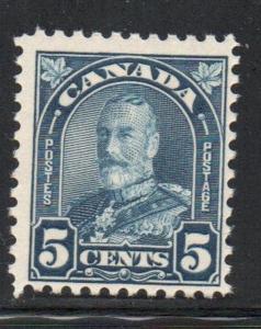 Canada Sc 170 1930 5 c dull  blue George V Arch issue stamp mint