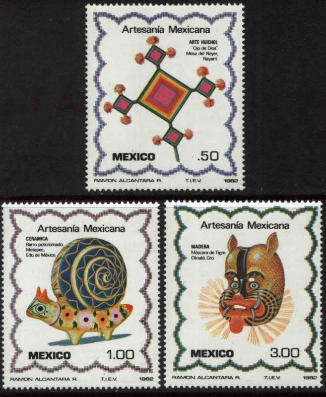 MEXICO 1267-1269 Arts and Crafts MINT, NH. VF.