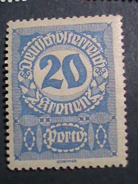 AUSTRIA STAMP-1920-SC#84//92  POSTAGE DUE STAMPS- MINT-100 YEARS OLD