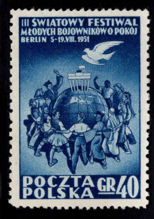 Poland Scott 523 MNH** sports  stamp 1951