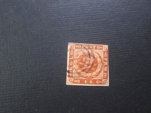 Denmark 1854 Sc 4 FU