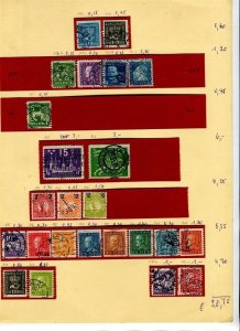 SWEDEN; 1920s-30s early Gustav issues fair used lot on page