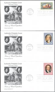 #3854-56 Lewis and Clark Ashley FDC Set