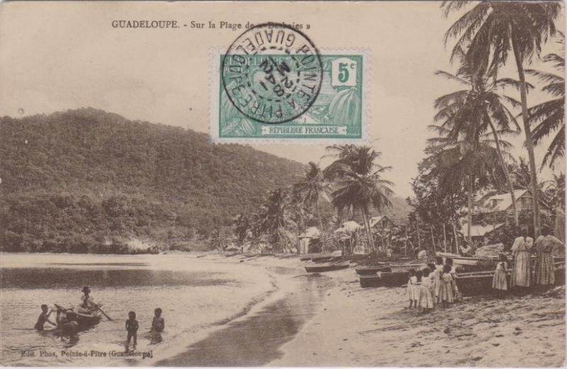 Guadeloupe 5c Harbor at Basse-Terre 1912 Pointe A Pitre, Guadeloupe PPC (Guad...
