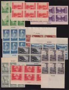 1935 National Parks FARLEY imperf mint Sc 756-65 plate blocks of 6 NGAI (P6