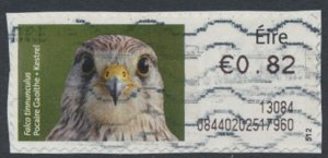 Ireland Machine Label Birds Kestrel (M33) Used 0.82 see details & scan