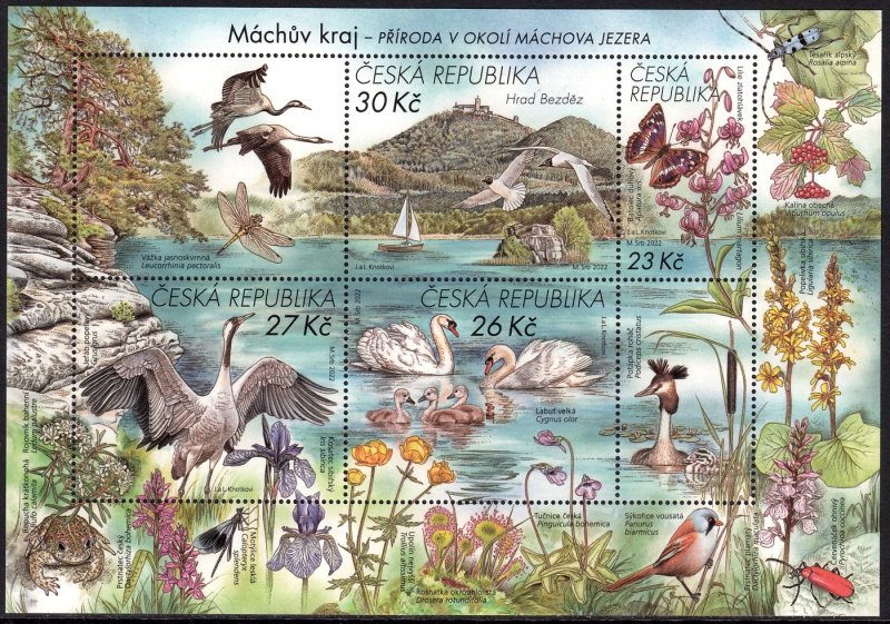 CZECH REPUBLIC 2022 BIRDS BUTTERFLIES INSECTS FLOWERS REPTILES