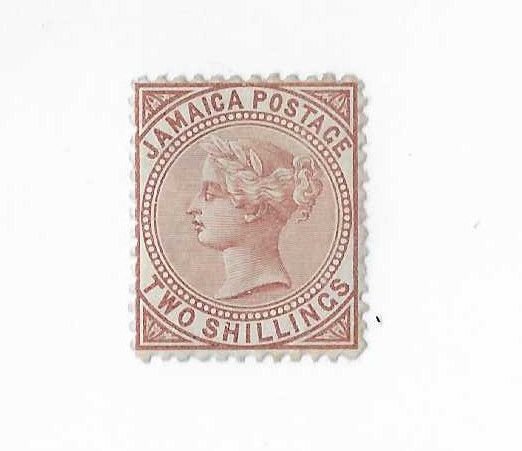 Jamaica Sc #14 2sh brown LH VF