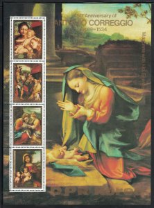 KOREA NORTH Sc# 2345 MNH FVF Shtlet Art Correggio Madonna