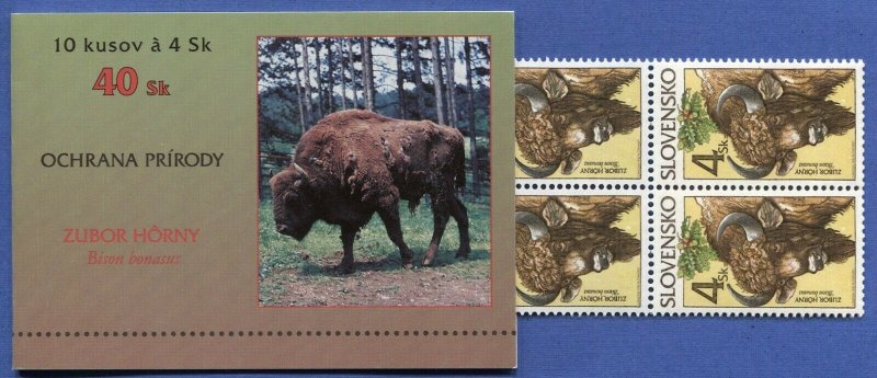 R792 -  SLOVAKIA 1996 4sk Nature Protection, BISON, BUFFALO, Complete Booklet