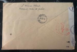 1938 Budapest Hungary Censored Souvenir Cover To Prague Czechoslovakia #B130