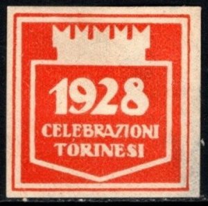 1928 Italy Poster Stamp Turin International Exposition Celebration (Golia Candy)