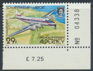 Alderney  SG A20  SC# 20 Aviation Aircraft Mint Never Hinged see scan