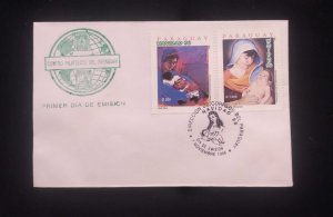 C) 1996. PARAGUAY. FDC. GLOBE. DOUBLE CHRISTMAS STAMPS. XF