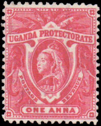 Uganda #70, Incomplete Set, 1902, Hinged