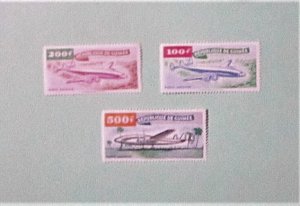 Guinea - C14-16, MNH Set. Lockheed Constellation. SCV - $12.10