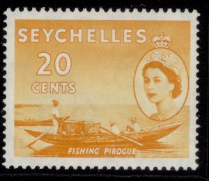 SEYCHELLES QEII SG179, 20c orange-yellow, M MINT.