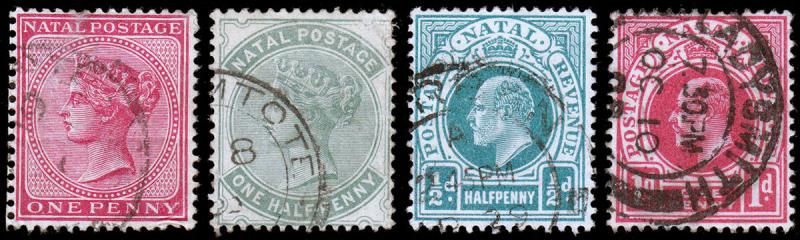 Natal Scott 51, 66, 101-102 (1874-1904) Used H F-VF, CV $9.90 B